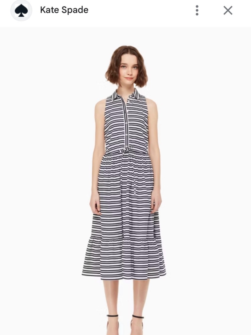 kate spade Candy Stripe Sleeveless Shirt Dress
